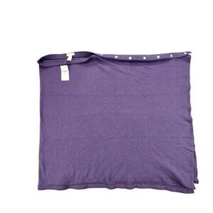 J. Jill NEW‎ Side Shoulder Button Shawl Cardigan Shrug Sweater Grape Purple OS